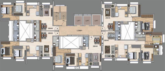 Floor Plan of Thapar Suburbia in Chembur East, Mumbai - Image 76069
