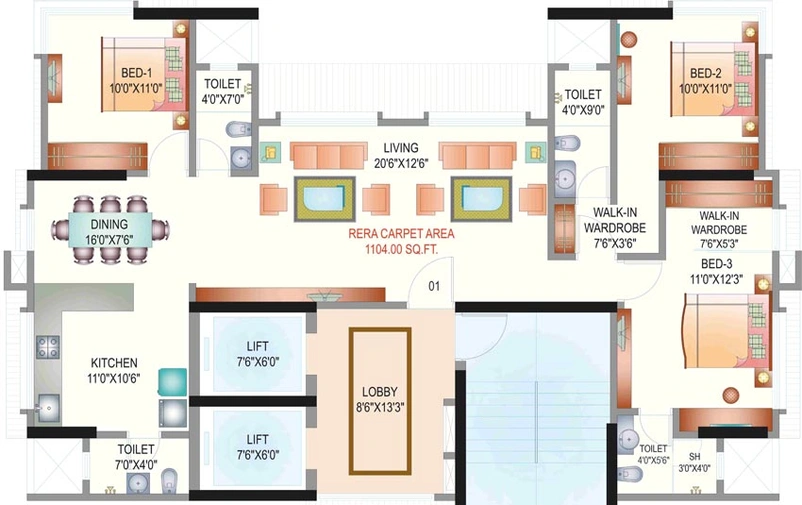 3 BHK Flat in Shubham Trident in Chembur East, Mumbai - Image 668072