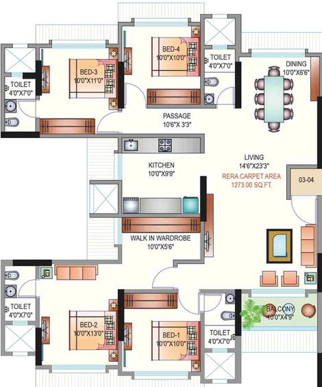 4 BHK Flat in Shubham Trident in Chembur East, Mumbai - Image 668073