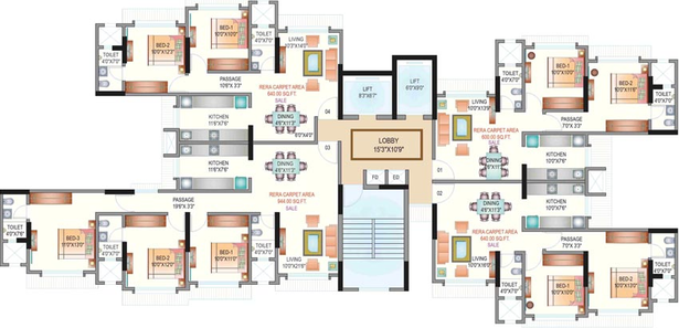 Floor Plan of Shubham Trident in Chembur East, Mumbai - Image 94796