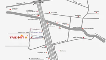 Location of Yashoda Trident 9 - Image 77826