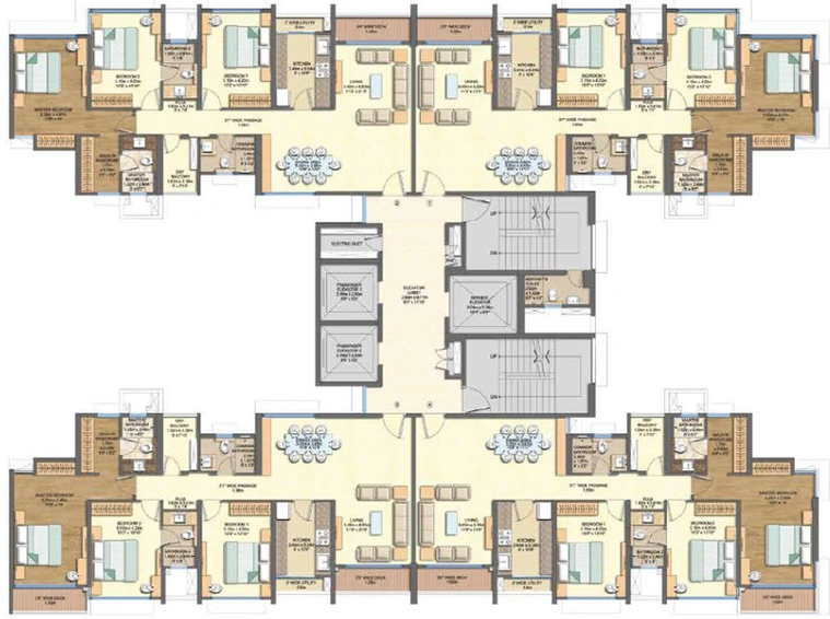 Floor Plan of Narang Courtyard Rozanne in Pokhran, Thane - Image 76322