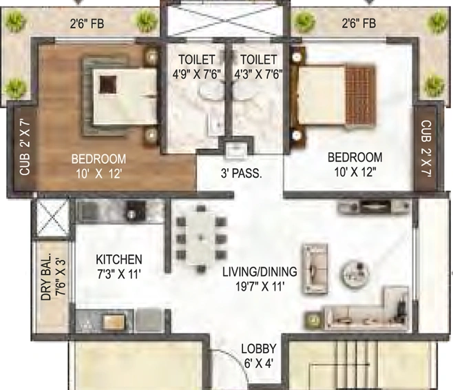 2 BHK Flat in Dedhia El Canto in Dongripada, Thane - Image 607238