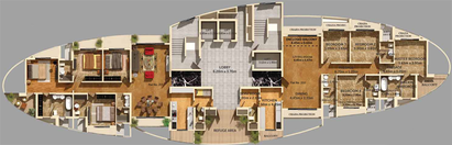 Floor Plan of Dosti Majesta in Manpada, Thane - Image 76343