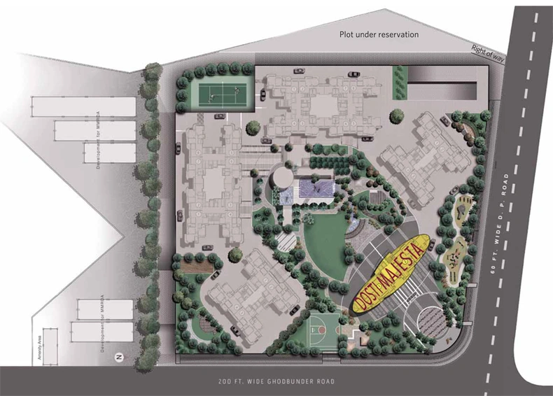 Master Plan of Dosti Majesta in Manpada, Thane - Image 76344