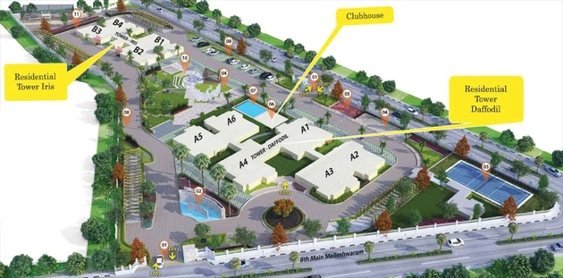 Master Plan of Sattva Luxuria in Malleshwaram, Bangalore - Image 76561