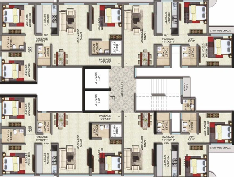 Floor Plan of Pride Of Malad in Malad East, Mumbai - Image 25597