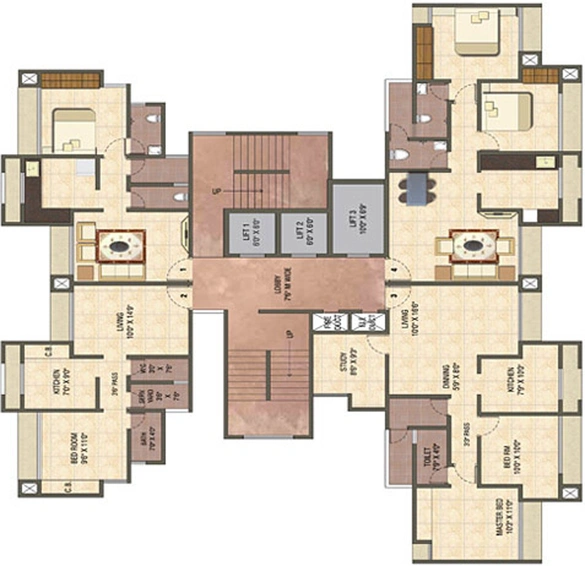 Floor Plan of Velocity Hill Spring in Thane West, Thane - Image 76640