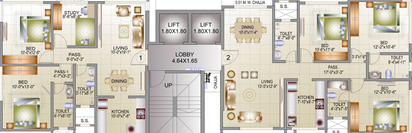 Floor Plan of Webtech Shiv Heights in Khar West, Mumbai - Image 25633