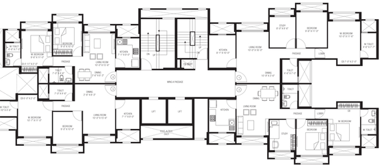 Floor Plan of Hiranandani The Walk Obelia in Hiranandani Estate, Thane - Image 77046