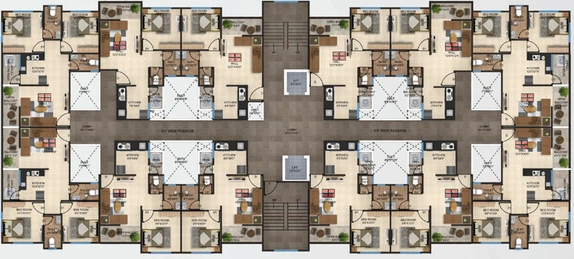 Floor Plan of Reliable Taksh Regency in Wagholi, Pune - Image 77857