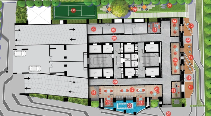 Master Plan of Prescon Midtown Bay in Mahim West, Mumbai - Image 25655