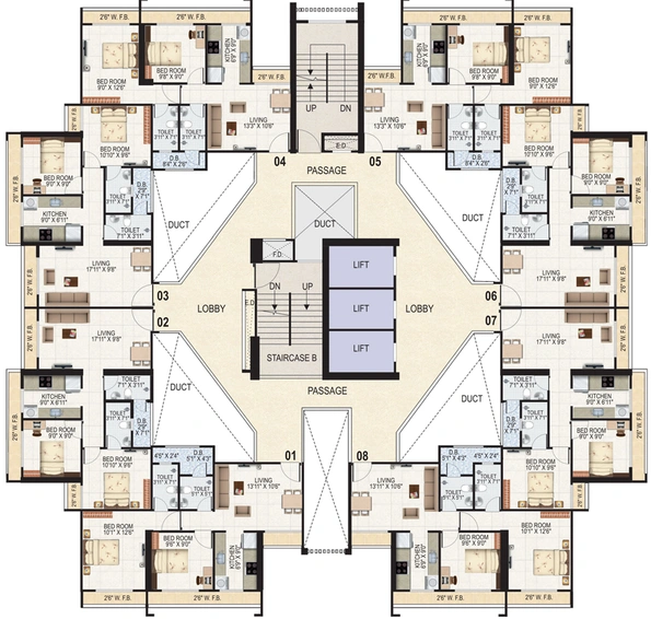 Floor Plan of Maithili Pride in Vartak Nagar, Thane - Image 77065