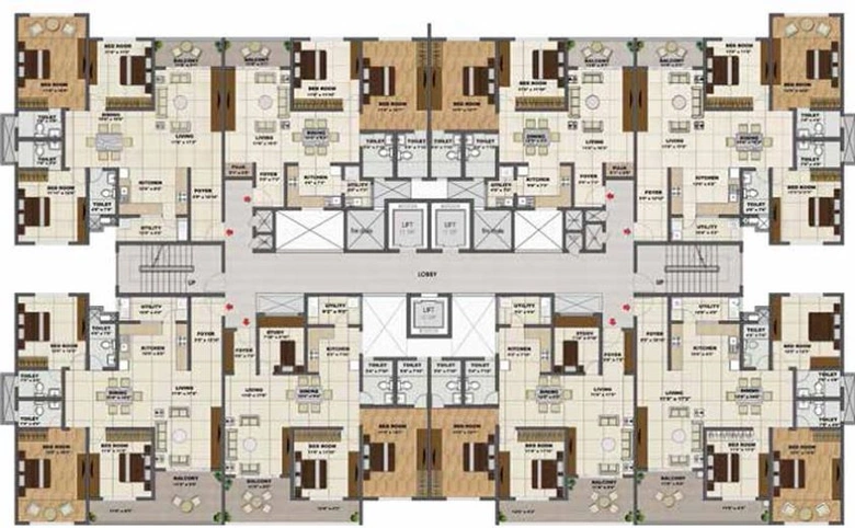 Floor Plan of Shriram Chirping Woods in Haralur, Bangalore - Image 76842