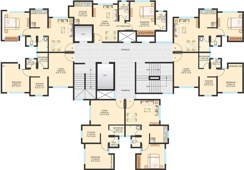 Floor Plan of Raunak Heights in Thane West, Thane - Image 76829