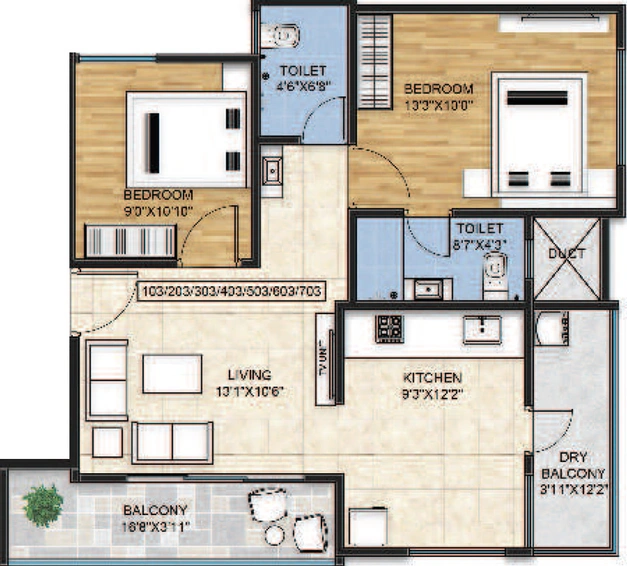 2 BHK Flat in Suraj Vastu in Somwar Peth, Pune - Image 613157