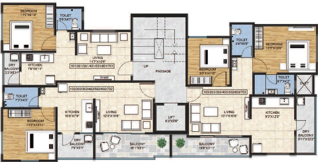 Floor Plan of Suraj Vastu in Somwar Peth, Pune - Image 77929