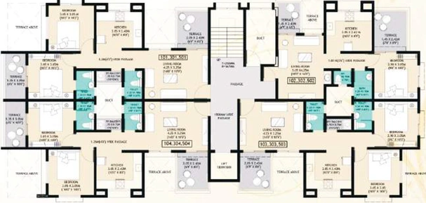 Floor Plan of Sankalp Shivansh Residency in Ravet, Pune - Image 77952