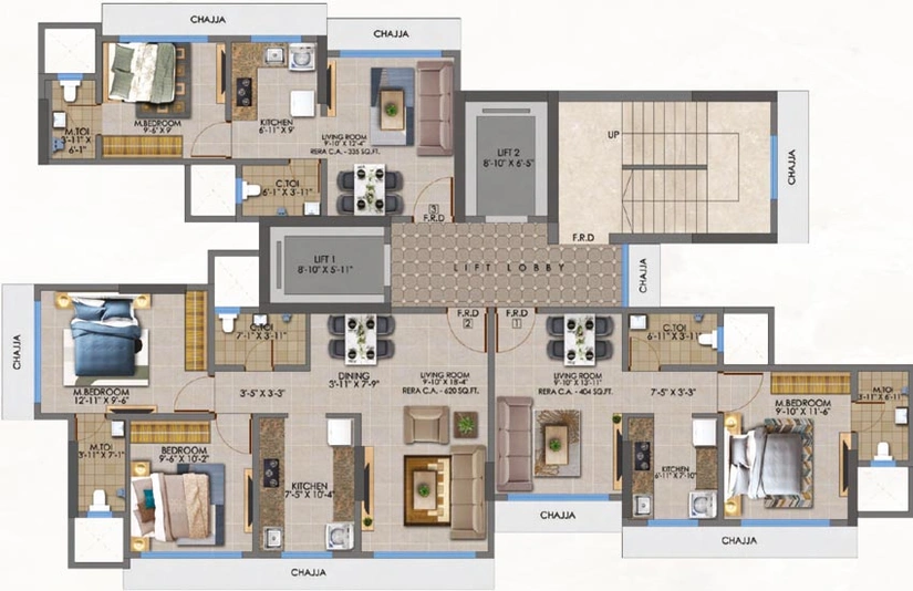 Floor Plan of Shreenath Enclave in Kandivali West, Mumbai - Image 76952