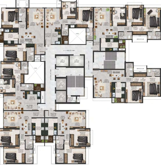 Floor Plan of Adani The Views in Ghatkopar East, Mumbai - Image 25761