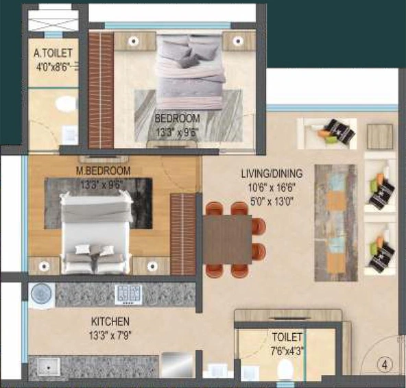 2 BHK Flat in LK Umang Heights in Andheri West, Mumbai - Image 609243
