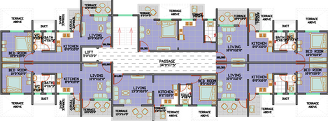 Floor Plan of Floret Siddhi Avenue in Rahatani, Pune - Image 77012