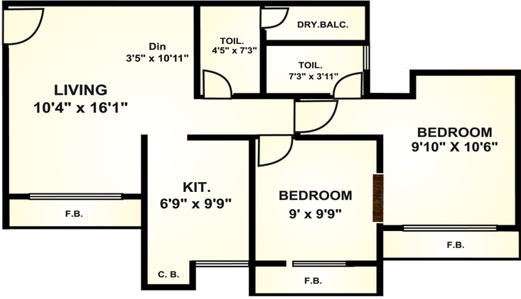 2 BHK Flat in Kavya Residency in Thane West, Thane - Image 610317
