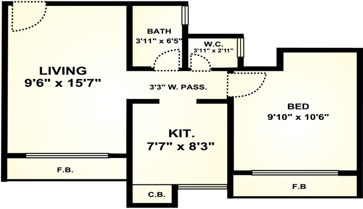 1 BHK Flat in Kavya Residency in Thane West, Thane - Image 610316