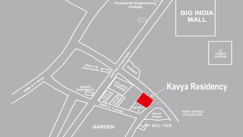Location of Kavya Residency in Thane West, Thane - Image 77208