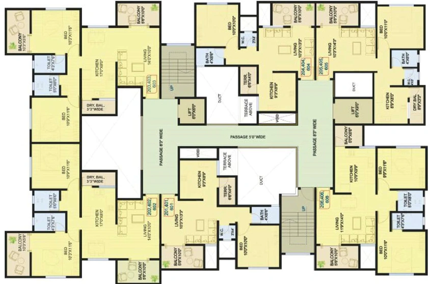 Floor Plan of Ideal Avenue in Moshi, Pune - Image 120283