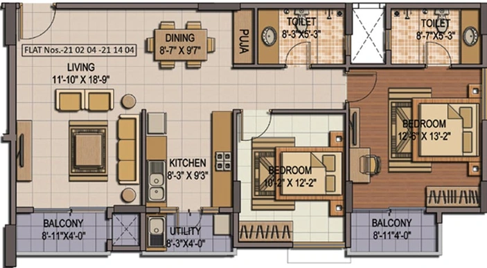 2 BHK Flat in Shriram Summitt in Electronic City, Bangalore - Image 610563