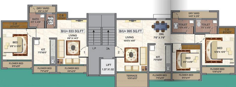 Floor Plan of Shree Savali in Mogharpada, Thane - Image 77229