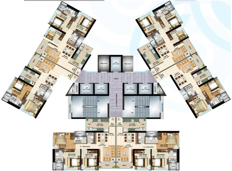 Floor Plan of Lotus Sky Gardens in Malad West, Mumbai - Image 77273