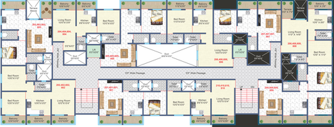 Floor Plan of Manasi Residency in Kondhwa, Pune - Image 77375
