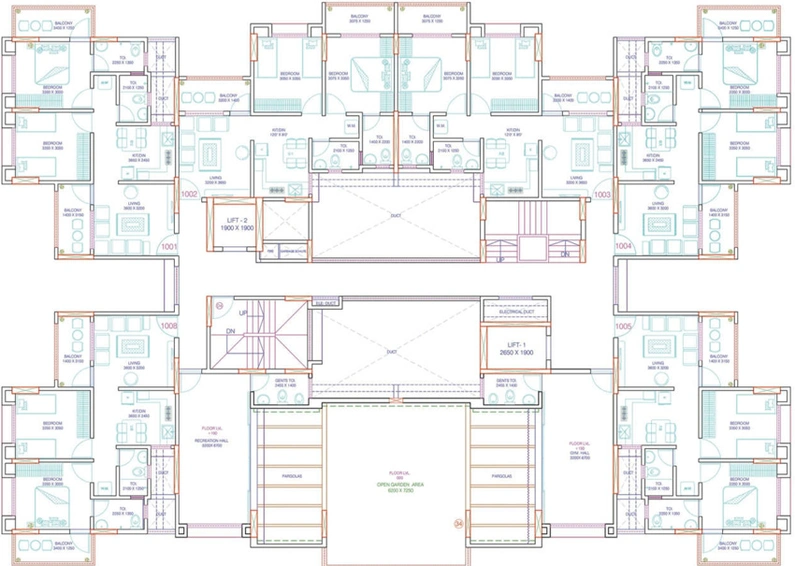 Floor Plan of Saikrupa Springnest in Karve Nagar, Pune - Image 77900