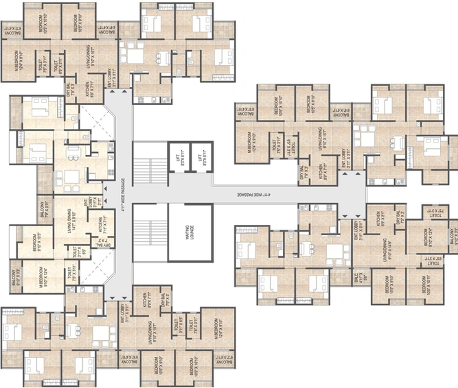 Floor Plan of Mangalam Signature in Dudulgaon, Pune - Image 77416