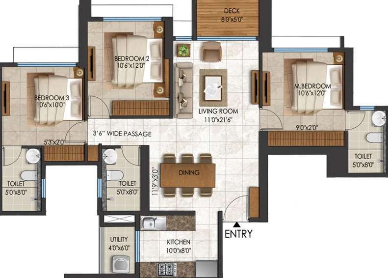 3 BHK Flat in Lodha Regalia in Mulund East, Mumbai - Image 450368