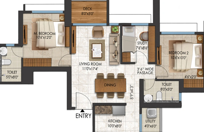 3 BHK Flat in Lodha Regalia in Mulund East, Mumbai - Image 450367