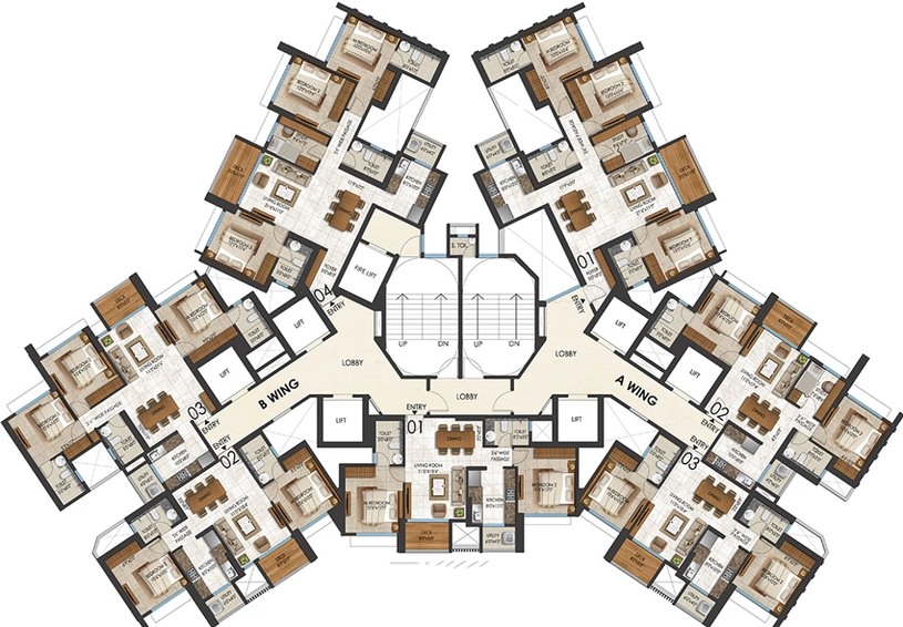 Floor Plan of Lodha Regalia in Mulund East, Mumbai - Image 25856