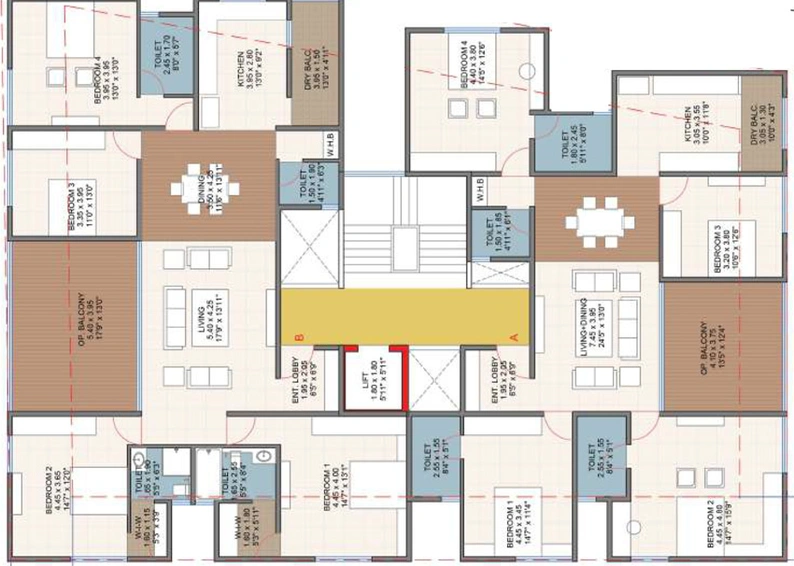 Floor Plan of Prime Chintamani in Shivaji Nagar, Pune - Image 77959