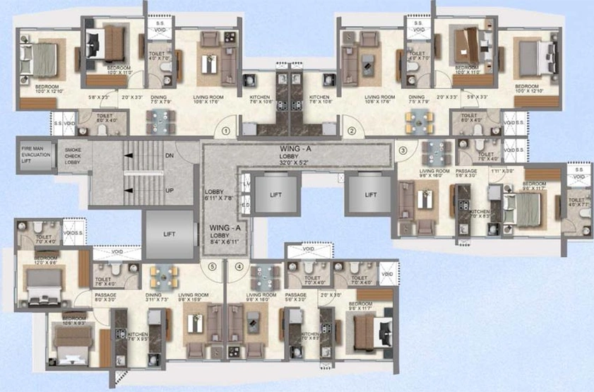 Floor Plan of Aikya Roots in Vikhroli West, Mumbai - Image 106754