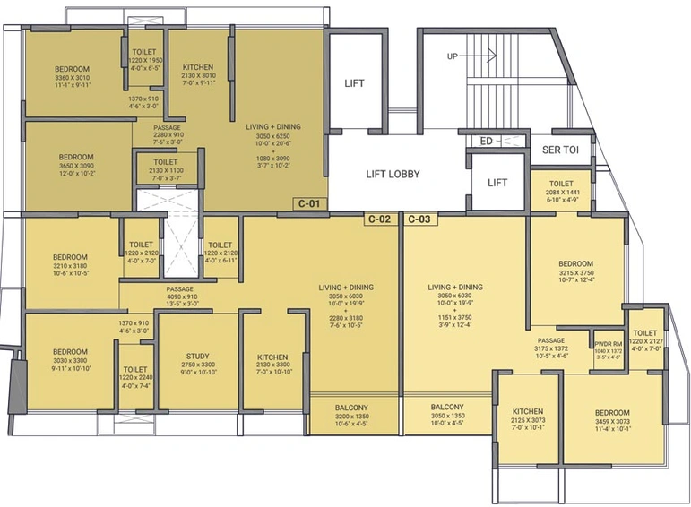 Floor Plan of Suparshwa Trinity in Vile Parle East, Mumbai - Image 77424