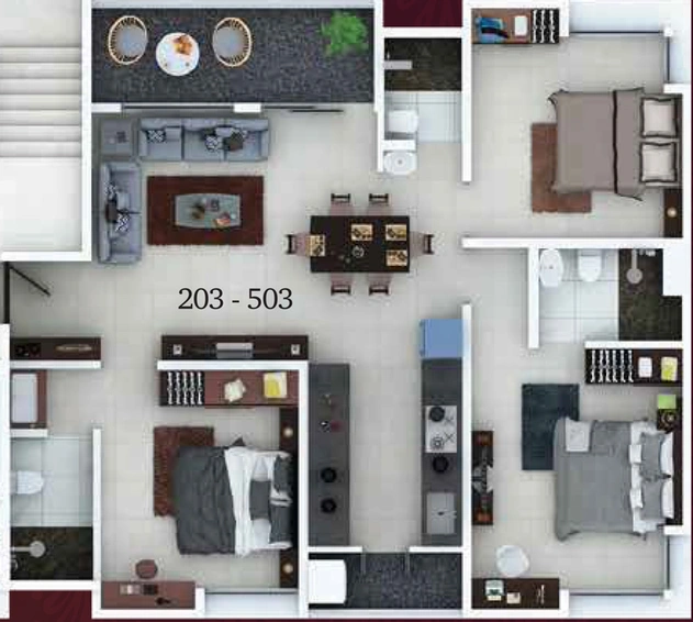 3 BHK Flat in Prime Tejasya in Kothrud, Pune - Image 613106