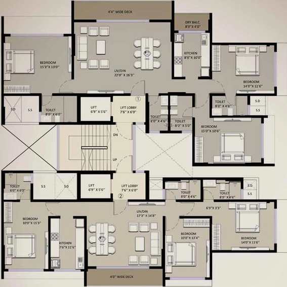 Floor Plan of Pinal Pramukh Krupa in Mulund West, Mumbai - Image 77703