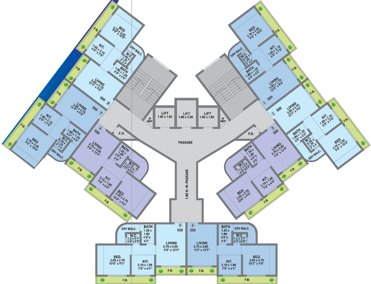 Floor Plan of Laabh Pehla Ghar Shubh Sanket Complex in Ghodbunder Road, Thane - Image 82950