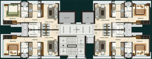 Floor Plan of Vadgama Kings Tower in Mumbai Central, Mumbai - Image 77694