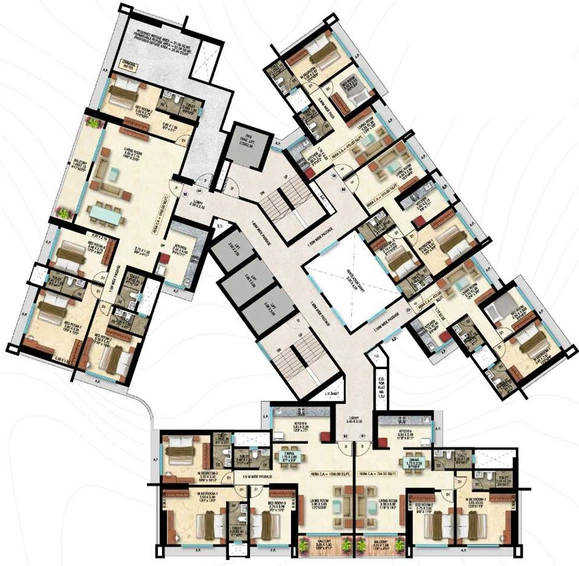 Floor Plan of Om Divine Shloka in Vartak Nagar, Thane - Image 78979