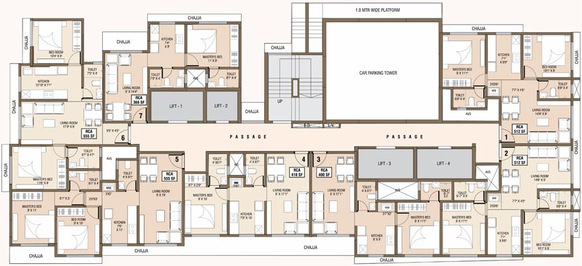 Floor Plan of Swastik Coral in Vikhroli East, Mumbai - Image 77677