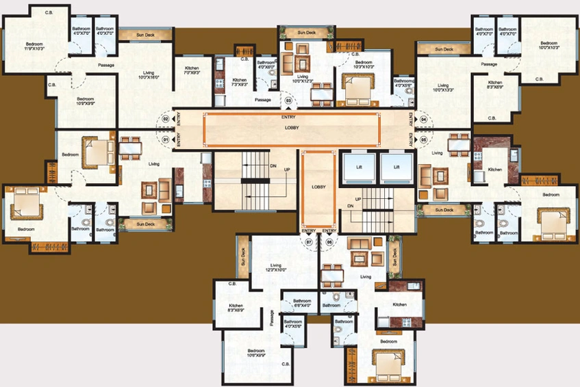 Floor Plan of Raunak Unnathi Woods Phase 6 in Thane West, Thane - Image 77470