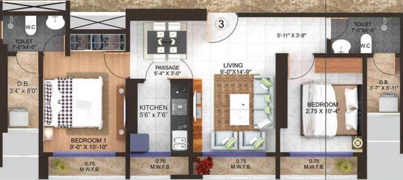2 BHK Flat in Satyadeep Shree Sandesh Heights in Vartak Nagar, Thane - Image 615901